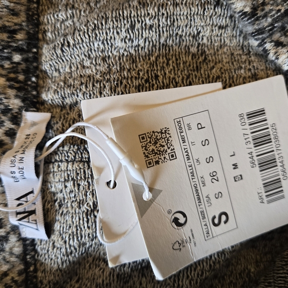 NWT Zara Snakeskin Patterned Knit Midi Skirt - Picture 3 of 5